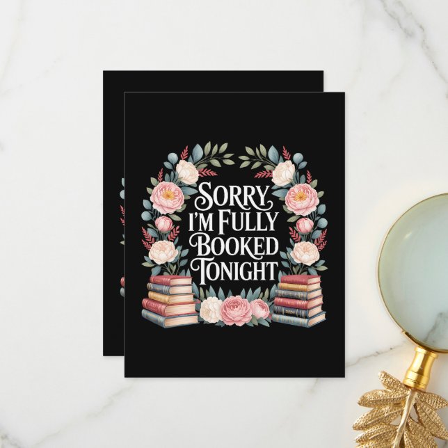 Sorry I'M Fully Booked Tonight  Thank You Card (Front/Back In Situ)