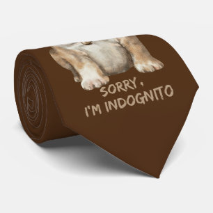 SORRY I'M INDOGNITO (English Bulldog) cute dog pup Tie