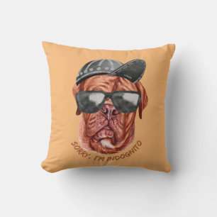 SORRY I'M INDOGNITO (French Mastiff) funny dog Cushion