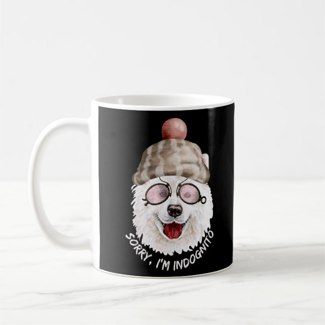 SORRY I'M INDOGNITO (Japanese Spitz) funny dog     Coffee Mug (Left)