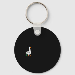 Sorry I'm Late Funny Goose Christian Bible Verse F Key Ring