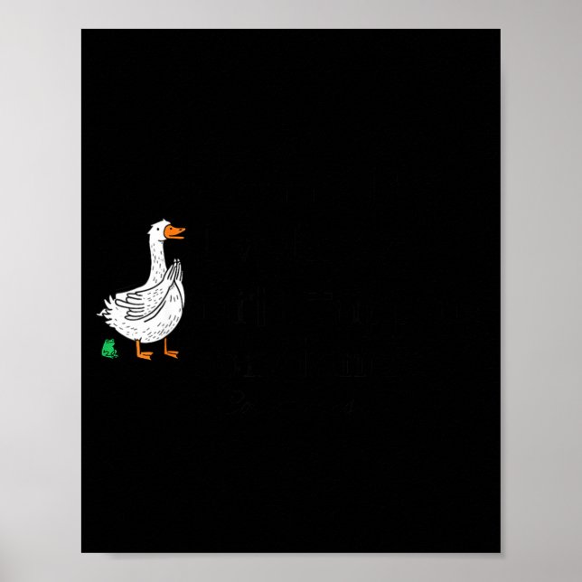 Sorry I'm Late Funny Goose Christian Bible Verse F Poster (Front)