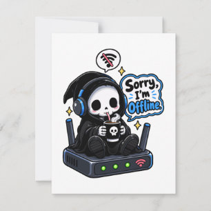 Sorry I'm offline introvert gamer humor Invitation