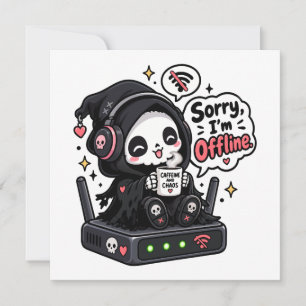 Sorry I'm offline introvert gamer humor Invitation