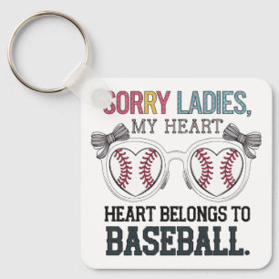 Sorry Ladies Baseball Love Design Key Ring