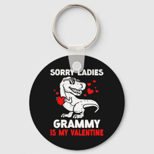 Sorry Ladies Grammy Is My Valentine Cute Dinosaur Key Ring