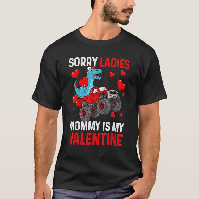Sorry Ladies Mommy Is My Valentine Red Plaid Toddl T-Shirt (Front)