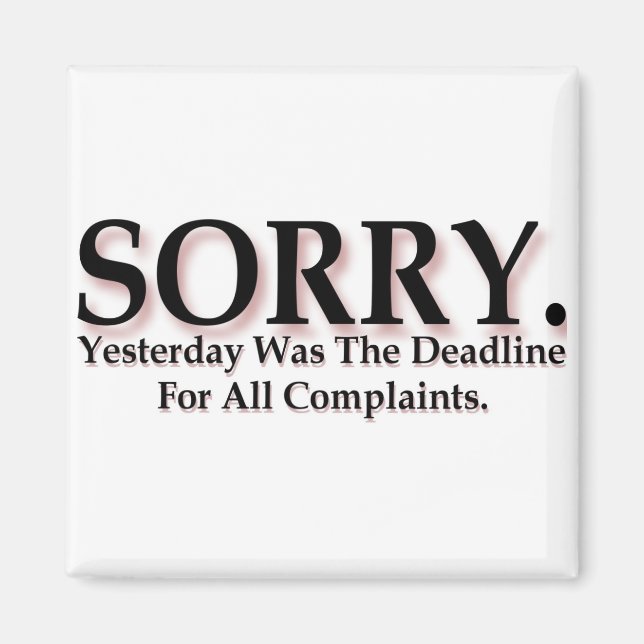 Sorry Magnet (Front)
