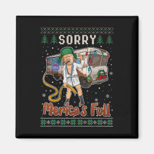 Sorry Merica's Full Funny Trump Mega Ugly Sweater  Magnet