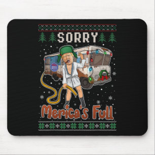 Sorry Merica's Full Funny Trump Mega Ugly Sweater Mouse Mat