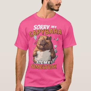 Sorry My Capybara Ate My Homework Funny Capy Roden T-Shirt
