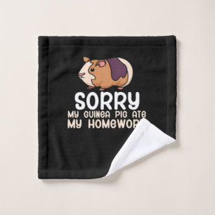 Sorry My Guinea Pig Ate My Homework Cute Pet Wash Cloth