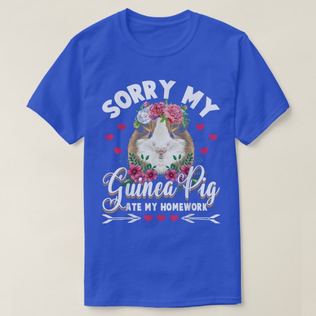 Sorry My Guinea Pig ate my Homework Kids Student G T-Shirt (Design Front)
