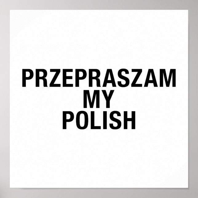 Sorry My Polish Language Poster (Front)
