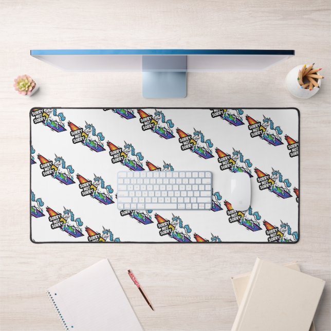 Sorry not Sorry Unicorn Desk Mat (Office 1)