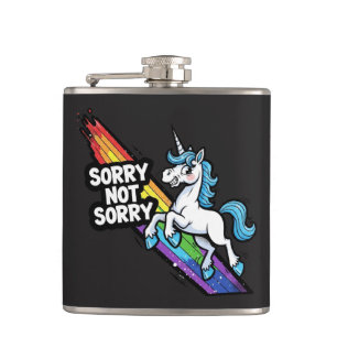 Sorry not Sorry Unicorn Flask