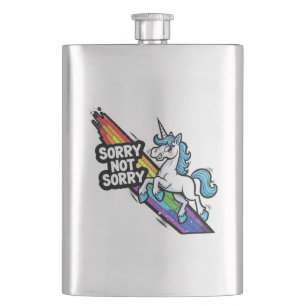Sorry not Sorry Unicorn Flask
