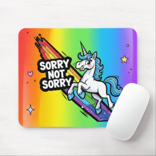 Sorry not Sorry Unicorn Mousepad