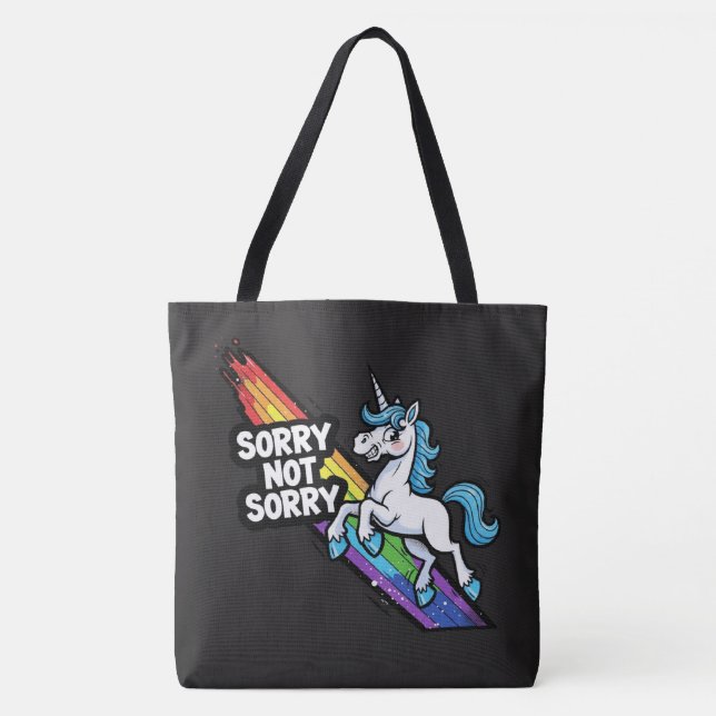 Sorry not Sorry Unicorn Tote Bag (Front)
