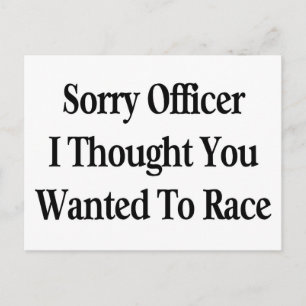 Sorry Officer Postcard