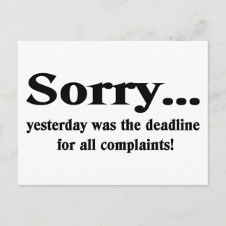 Sorry Postcard