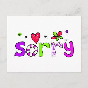 sorry postcard