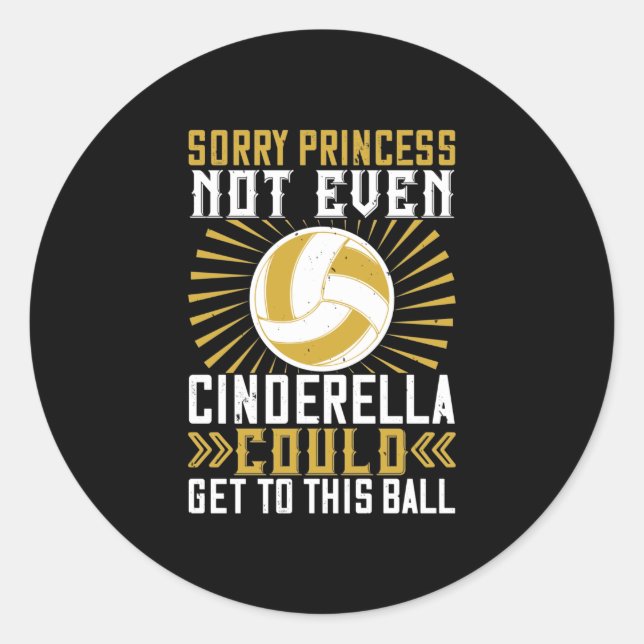 Sorry Princess, Not Even Cinderella Could Get To T Classic Round Sticker (Front)
