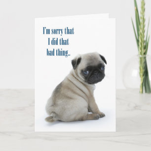 Sorry Pug Card