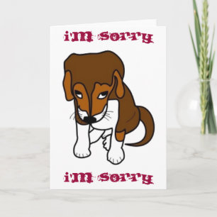 Sorry puppy card