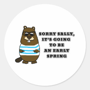 Sorry Sally, early Spring Classic Round Sticker