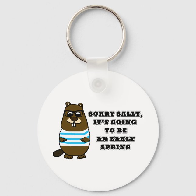 Sorry Sally, early Spring Key Ring (Front)