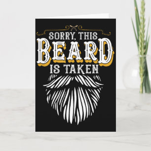 Sorry This Beard Is Taken Country Retro Valentines Card