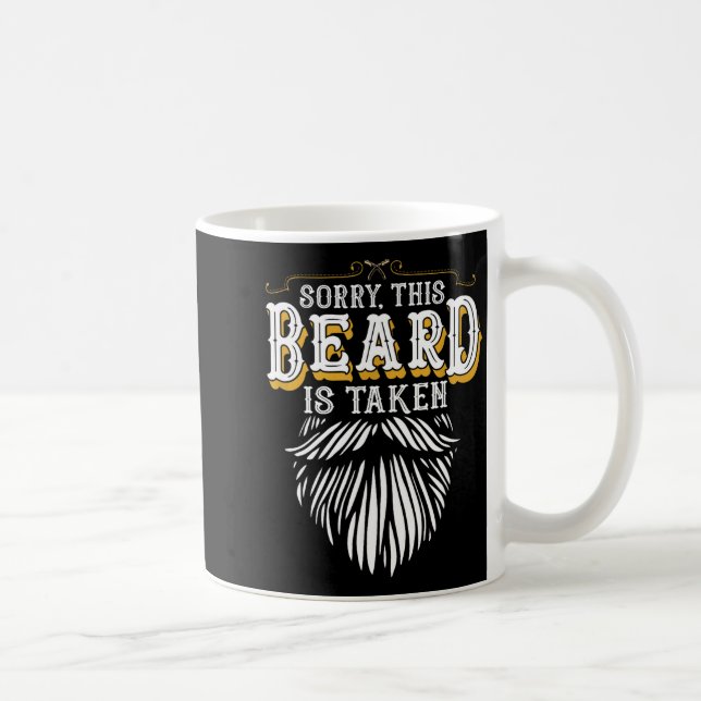 Sorry This Beard Is Taken Country Retro Valentines Coffee Mug (Right)