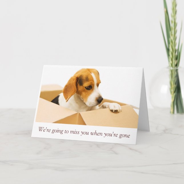 Sorry to see you go card (Front)