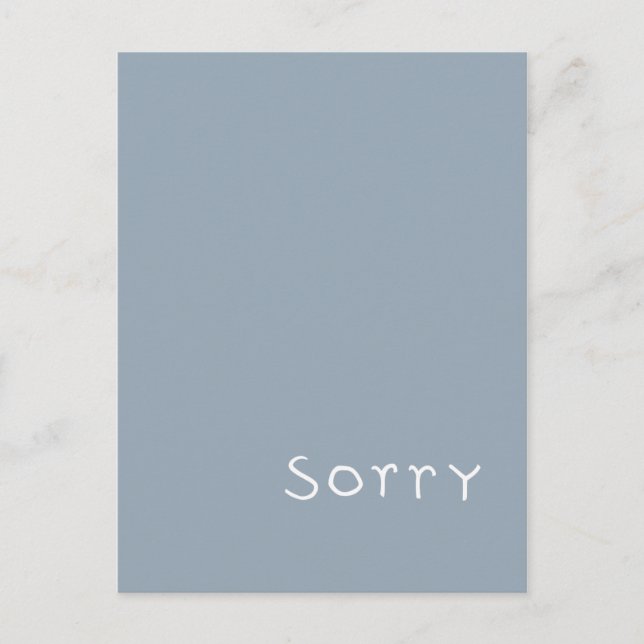 sorry white Postcard (Front)