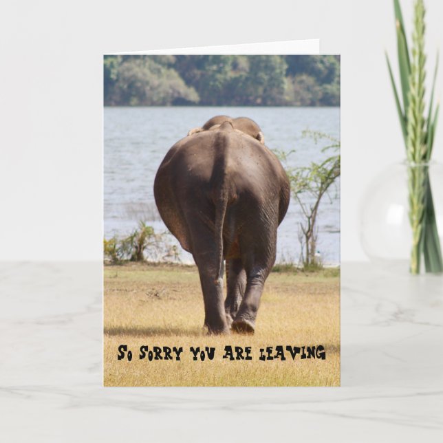 'Sorry you are leaving' greeting card (Front)