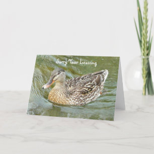 Sorry Your Leaving, duck greeting card