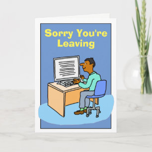Sorry You're Leaving Asian Male. Card