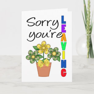 Sorry You're Leaving Business Greeting Card