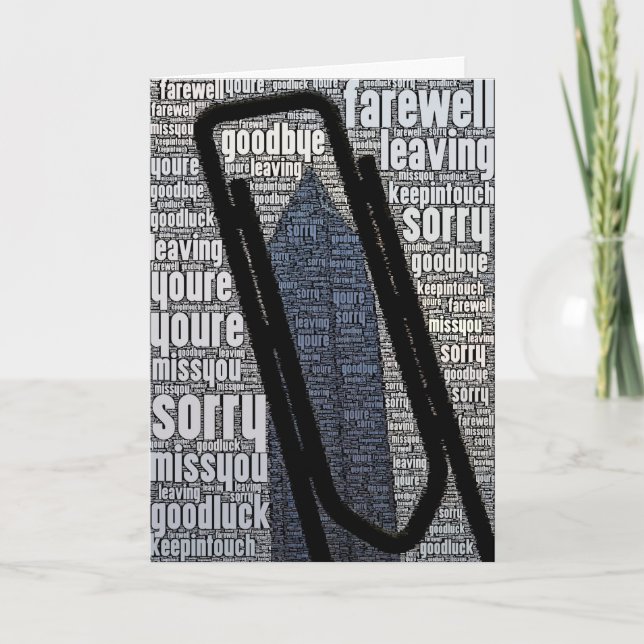 Sorry-you're-leaving words card (Front)