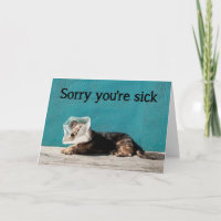 Sorry You're Sick Cheer Up Fun Dog Get Well