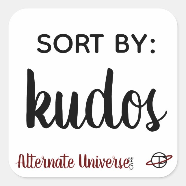 "Sort by: Kudos" stickers (Front)