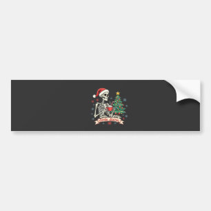 Sorta Merry Sorta Scary Spooky Skeleton Xmas Bumper Sticker