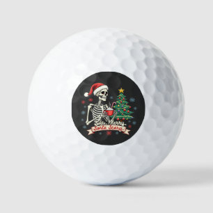Sorta Merry Sorta Scary Spooky Skeleton Xmas Golf Balls