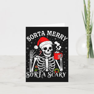 Sorta Merry Sorta Y Retro Skeleton Hot Cocoa Chris Card