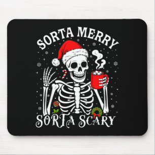 Sorta Merry Sorta Y Retro Skeleton Hot Cocoa Chris Mouse Mat
