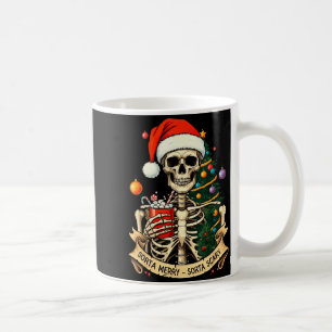 Sorta Merry Sorta Y Skeleton Hot Cocoa Christmas P Coffee Mug