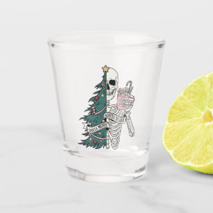 "Sorta Scary Sorta Merry" Christmas Skeleton Shot Glass