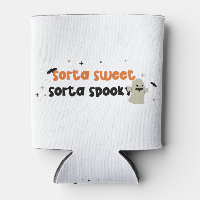 Sorta Sweet Sorta Spooky Can Cooler (Front)