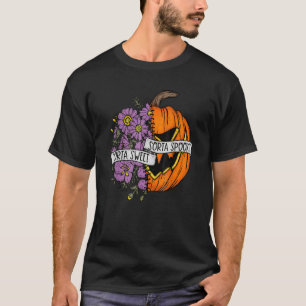 Sorta Sweet Sorta Spooky Floral Jack O' Lantern Ha T-Shirt